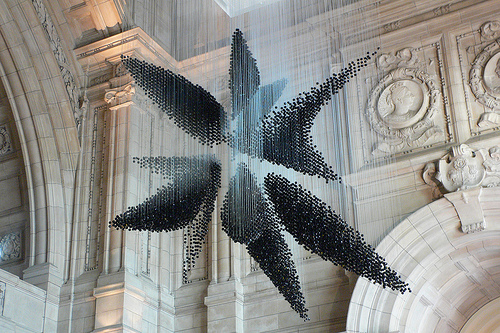 Swarm chandelier at the V & A in London